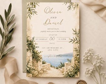 Lemon Garden Wedding Invitation