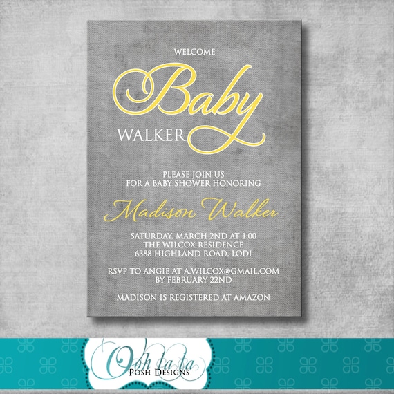 Baby Shower Invitation Printable DIY Customizable Etsy