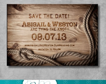 Rustic Save the Date - DIY - Printable - Customizable - Western