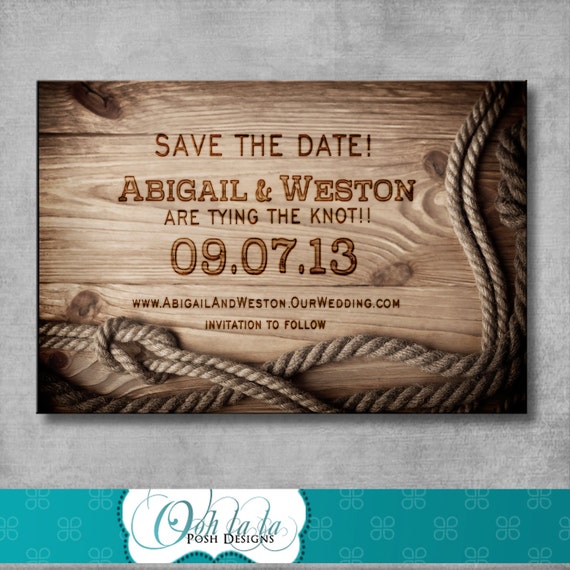 Rustic Save the Date - DIY - Printable - Customizable - Western