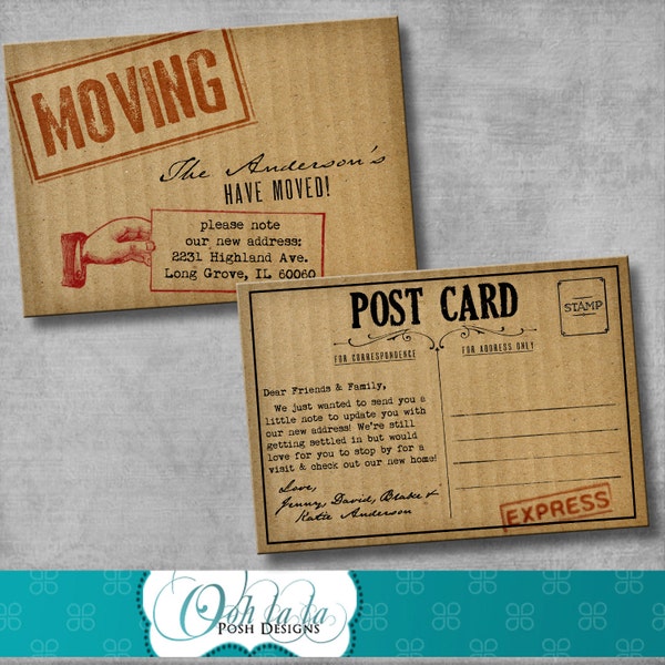 Change of Address Cards Etsy