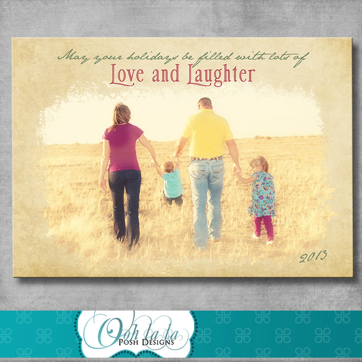 Christmas photo card double sided photo holiday cards | Etsy