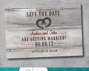 Rustic Charm Save the date - DIY - Printable - Customizable