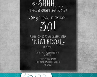 Printable Adult Birthday Party Invitation DIY CUSTOMIZABLE | Etsy