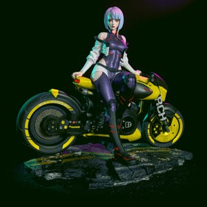 Netrunner Cyber-Hacker Statue Kit | 1/6 1/9 1/12 Scale Unpainted Premium Resin Figure | High-End Neon Dystopia Sci-Fi Display Model