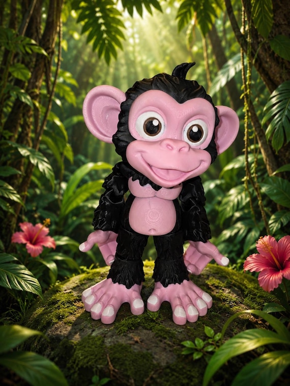 Artie Chimpanzee Toy: 3D Printed Gripping Monkey Companion