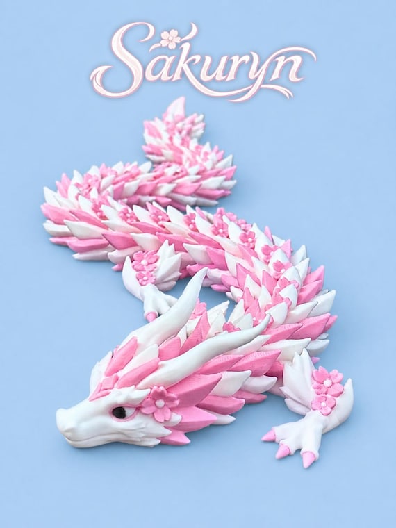 Cherry Blossom 3D Printed Articulated Dragon
