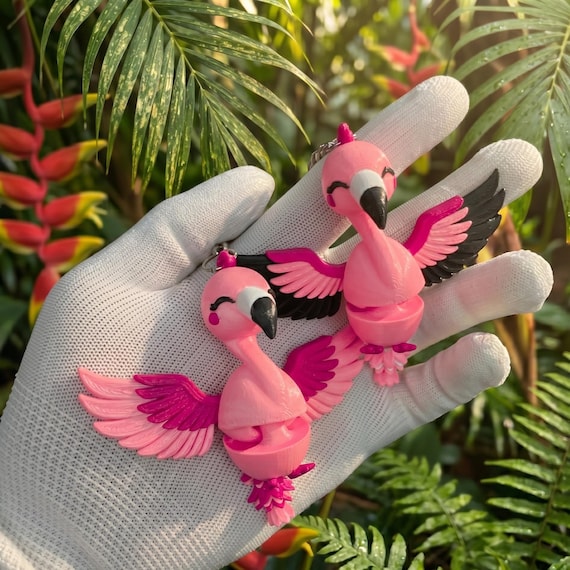 Flamingo keychain or Figurine