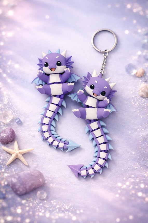 Cute Articulated Baby Dragon Figurine/Keychain-Fluffy Tails Collection