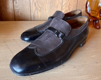 Vintage Bally Caslano 1083 Loafers 8.5 Navy Blue Textured  display picture 1