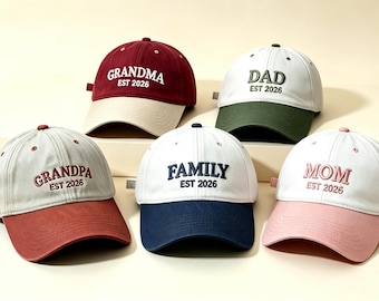 Custom Embroidered Baseball Hat, Embroidered Social Club Hat, Personalized Two Tone Dad Hat, Retro College Cap, Bachelorette Party Hats