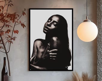 Plakat Sade, czarno-biała sztuka ścienna z muzyką soul, dekoracja pokoju kultowego piosenkarza, wydruk prezentu dla fana Sade Adu, legenda muzyki R&B, estetyczna sztuka do sypialni