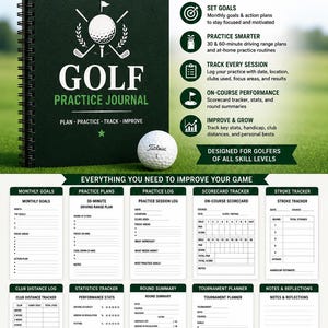 Golf trainingsdagboek, 130 pagina's