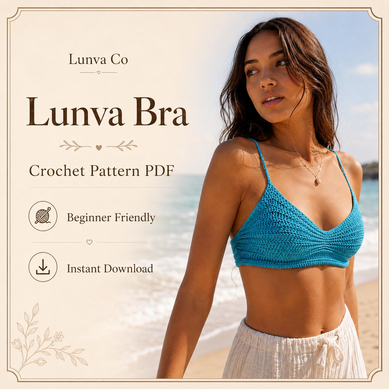 Lunva Bralette Crochet Pattern PDF