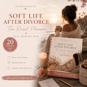 Soft Life After Divorce Planner | Healing, Self-Love, Recovery Workbook (Digital Download)