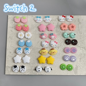 Cute Silicone Thumb Grip Caps for Nintendo Switch 2, Joy-Con Joysticks covers, Gaming Accessories, gamer gift