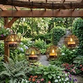 4pk Solar Hanging Lanterns - Waterproof Outdoor Globe Pendant Lights for Garden, Patio & Tree Decor - Wire Mesh Decorative Solar Lighting product logo