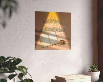 Protect Your Peace quote Matte Poster | Calming Book Coffee Wall Art