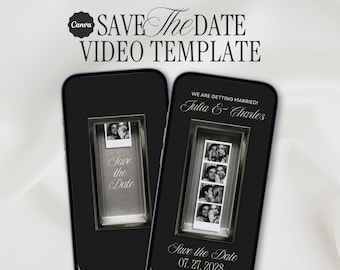 Video-Einladung zur Hochzeit mit Fotobox-Funktion, animierte Vorlage, Video-Einladung zur Hochzeit, Canva-Einladung