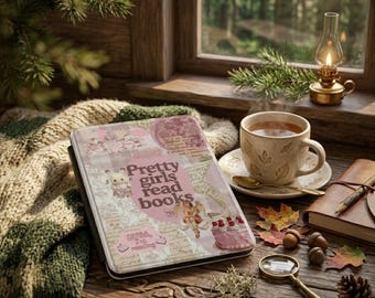 Vintage Collage Kindle Case | Romantic Pastel, Book Lover Gift