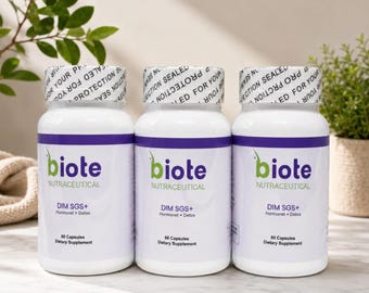 3 PACK Biote Nutraceuticals DIM SGS+Hormone + Detox 60 Capsules Pills Exp 3/27