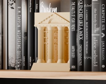 Lampada da angolo lettura a forma di tempio / Candela a LED per libreria / Inserto per libreria a colonna greca / Regalo per amanti dei libri per angolo lettura e biblioteca domestica