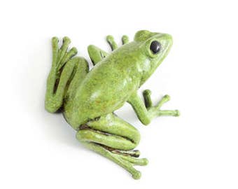 Tree frog - Bronze (small, green)