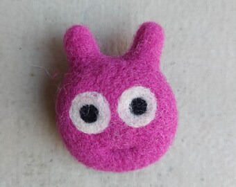 felted pin, mood pin, felted fridge magnet