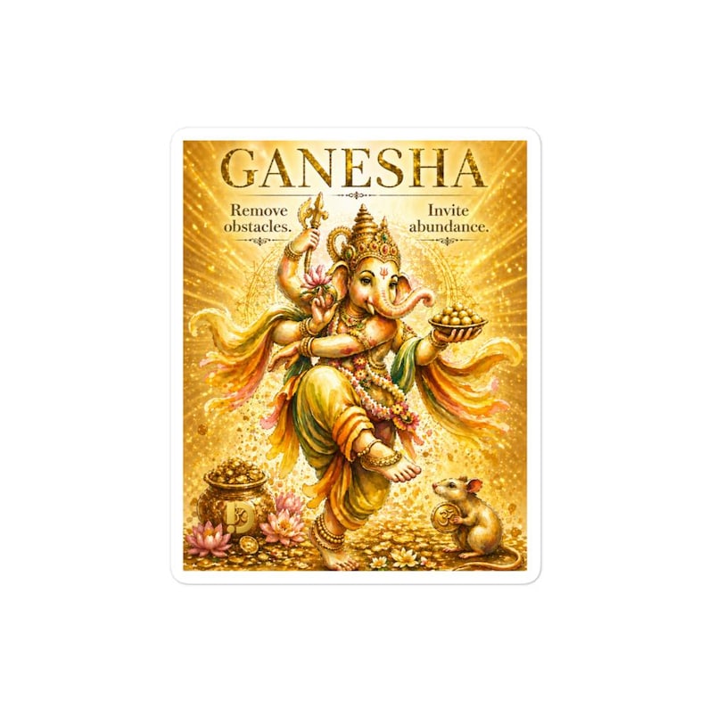Ganesha Golden Sticker