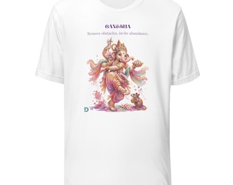 Ganesha Pastel Aquarel T-shirt: Sacred Dancer Art Tee