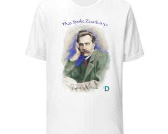 T-shirt aquarelle Nietzsche : Portrait de Zarathoustra dans Ainsi parlait