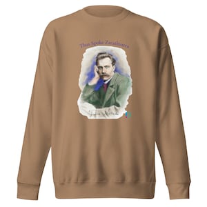 Nietzsche Watercolor Sweatshirt | Thus Spoke Zarathustra Philosophy Crewneck | Unisex Premium Sweater