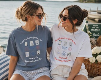 Koszulka „Hooked on Forever Bachelorette” | Koszulka dla druhen Coastal Lake