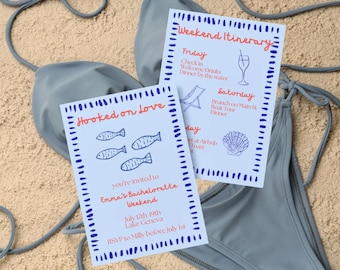 Zaproszenie na wieczór panieński „Uzależniony od miłości” | Plan weekendu nad jeziorem Coastal Lake (do pobrania w wersji cyfrowej)