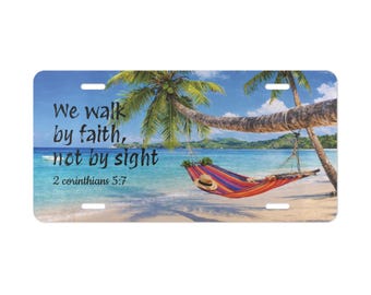 Walk by Faith Vanity Plate