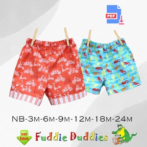 Quick & Easy Infant Shorts Sewing Pattern. Digital pdf Instant Download. Baby Shorts Pattern. Boy&#39;s Sewing Pattern. Dillon