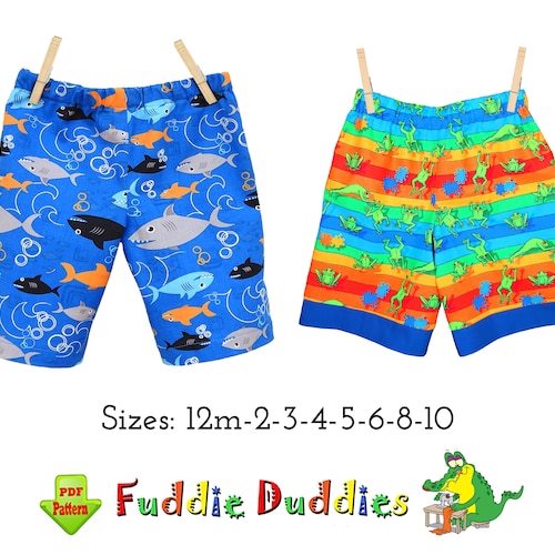Boys Beach Shorts PDF Sewing Pattern. Toddler Pants Pattern. Etsy