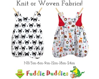 Boys Bubble Romper PDF Sewing Pattern. Knit or Woven Fabric. Newborn Baby Instant Download Pattern. Kevin