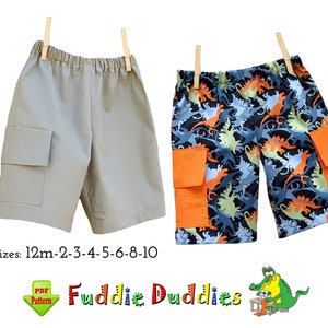 Classic Boys Cargo Shorts Sewing Pattern. Easy Shorts PDF Digital Instant DOWNLOAD. Casey image 1