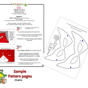Unisex Superhero Cape PDF Sewing Pattern, Superhero Costume Pattern ...