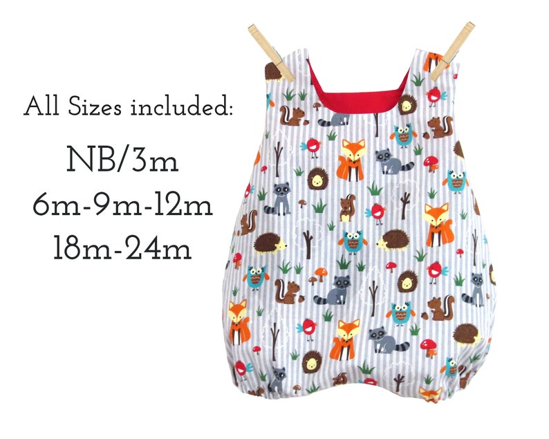 Infant Bubble Romper Sewing Pattern. PDF Instant Download Boys Romper Pattern, Baby Sewing Pattern. Kevin image 2