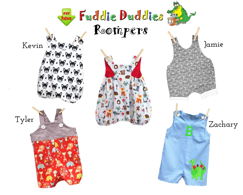 Infant Bubble Romper Sewing Pattern. PDF Instant Download Boys Romper Pattern, Baby Sewing Pattern. Kevin image 8