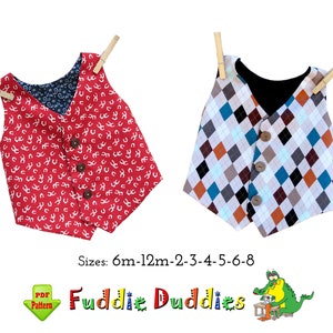 Simple Lined Vest Sewing Pattern. Infant, Toddler & Boys Sizes. INSTANT DOWNLOAD Digital pdf, Kids Clothing Pattern. Jacob image 1