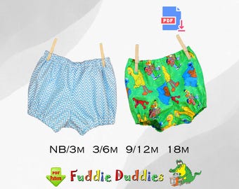 Easy Baby Bloomer Sewing Pattern, Diaper Cover, Infant Nappy Cover. Digital PDF INSTANT DOWNLOAD. Billy