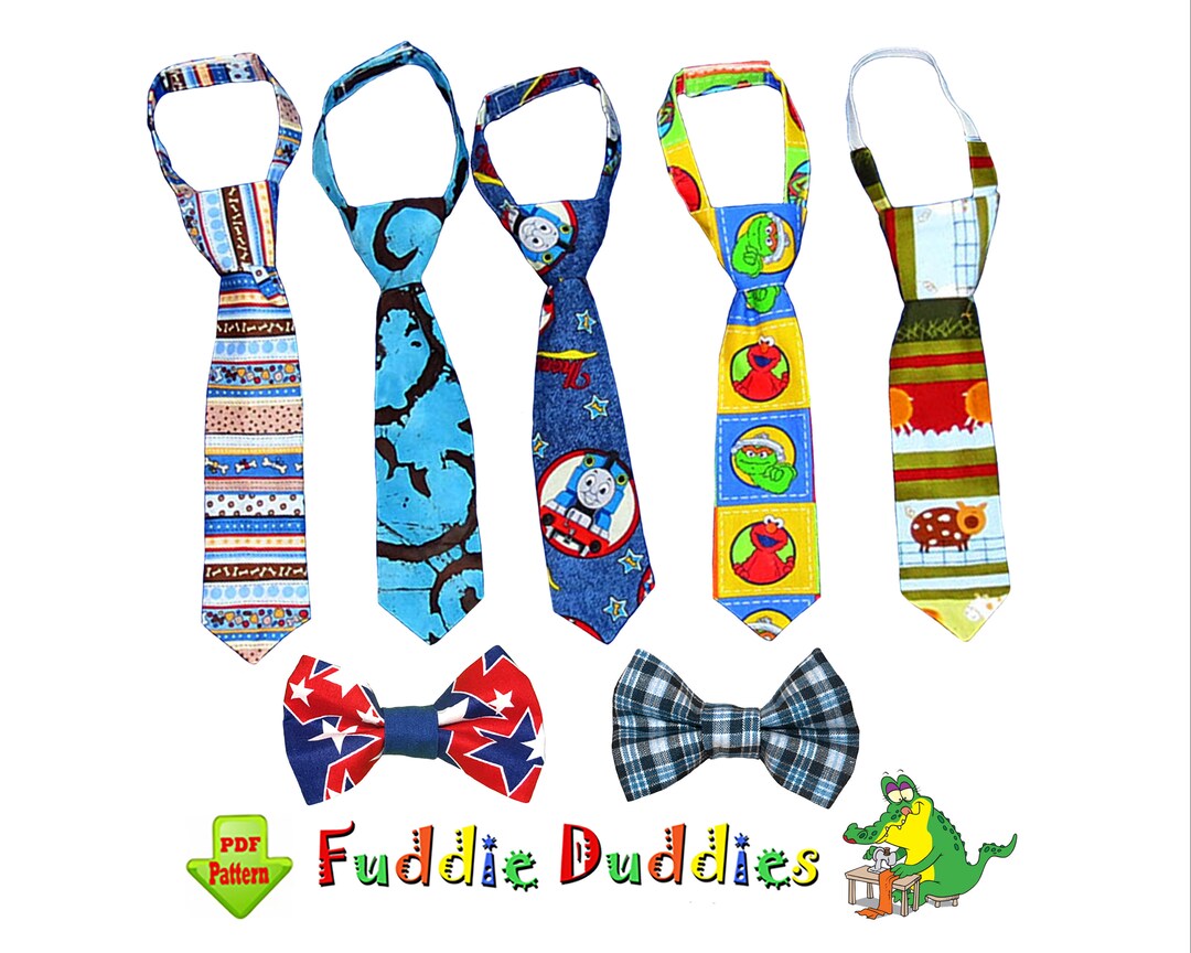 Necktie Sewing Pattern for Boys & Bow Tie Pattern for Babies, Toddler