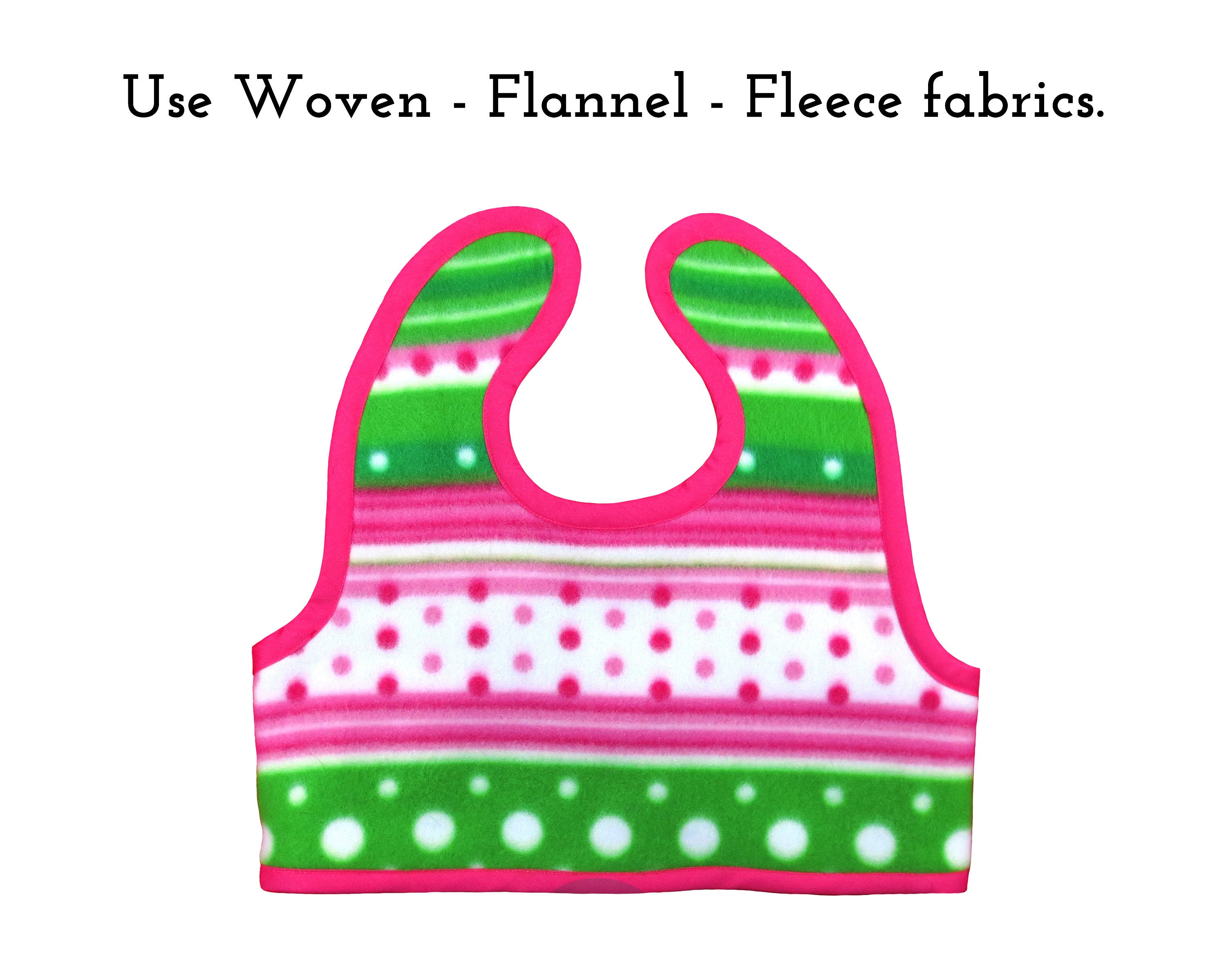 Reversible Wraparound Bib PDF Sewing Pattern. Girls Ruffle Etsy