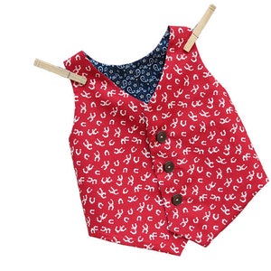 Simple Lined Vest Sewing Pattern. Infant, Toddler & Boys Sizes. INSTANT DOWNLOAD Digital pdf, Kids Clothing Pattern. Jacob image 2