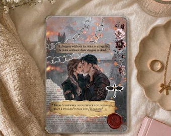 Fourth Wing Inspired Kindle & E-Reader Insert | Empyrean Series | Dragon Rider Fantasy Decor | Digital Download