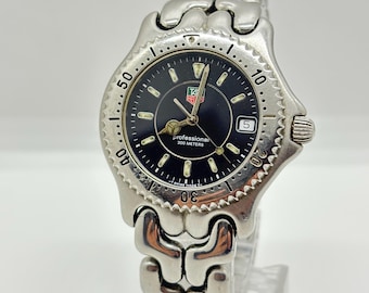 Vintage [Near MINT] TAG Heuer Professional SEL WG1118 Black Quartz Men's Watch Used