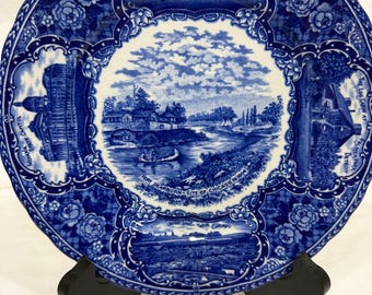 Ihre Alte Historische Keramik Nr. 12 Blaue Platte